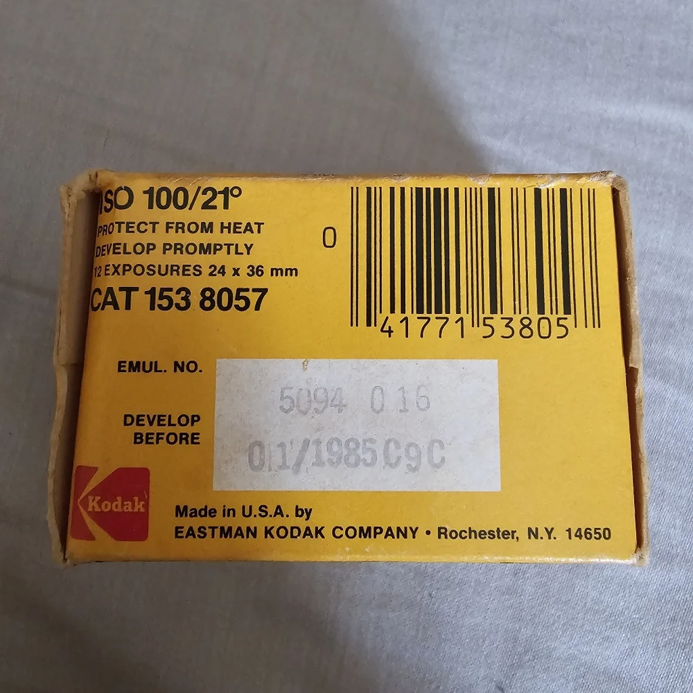 Kodak Kodacolor VR film 100 12exp 35mm‎ exp.01/1985